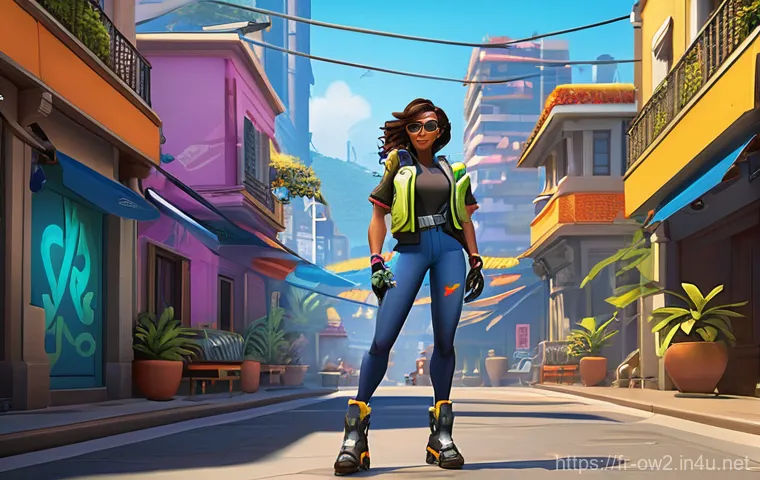 오버워치2 컨셉 아트 분석 - **"The Spark of a Hero: Initial Overwatch 2 Concept Sheet"**
    Generate a vibrant, cartoon-realist...